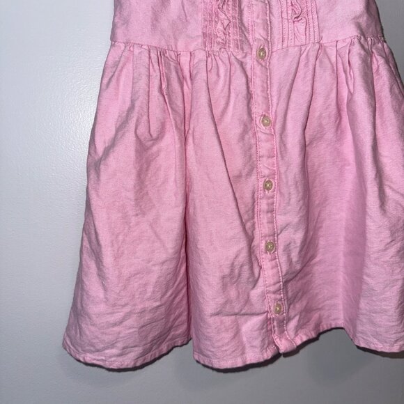 Polo Ralph Lauren Girls Pink Short Sleeve Button-Down Dress  Size 5 - Picture 5 of 6